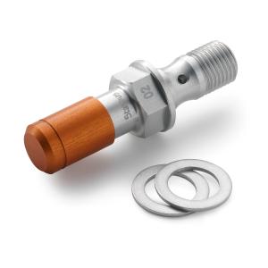 KTM Banjo Bolt with Bleeder Function – Orange – 77013920100