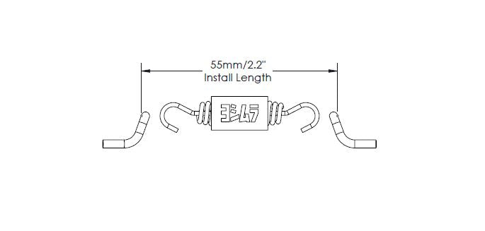 Yoshimura Exhaust Spring W/Insulator, 1.8'' Length (sold each) – lifestyle photo (RACE-SPX-2)