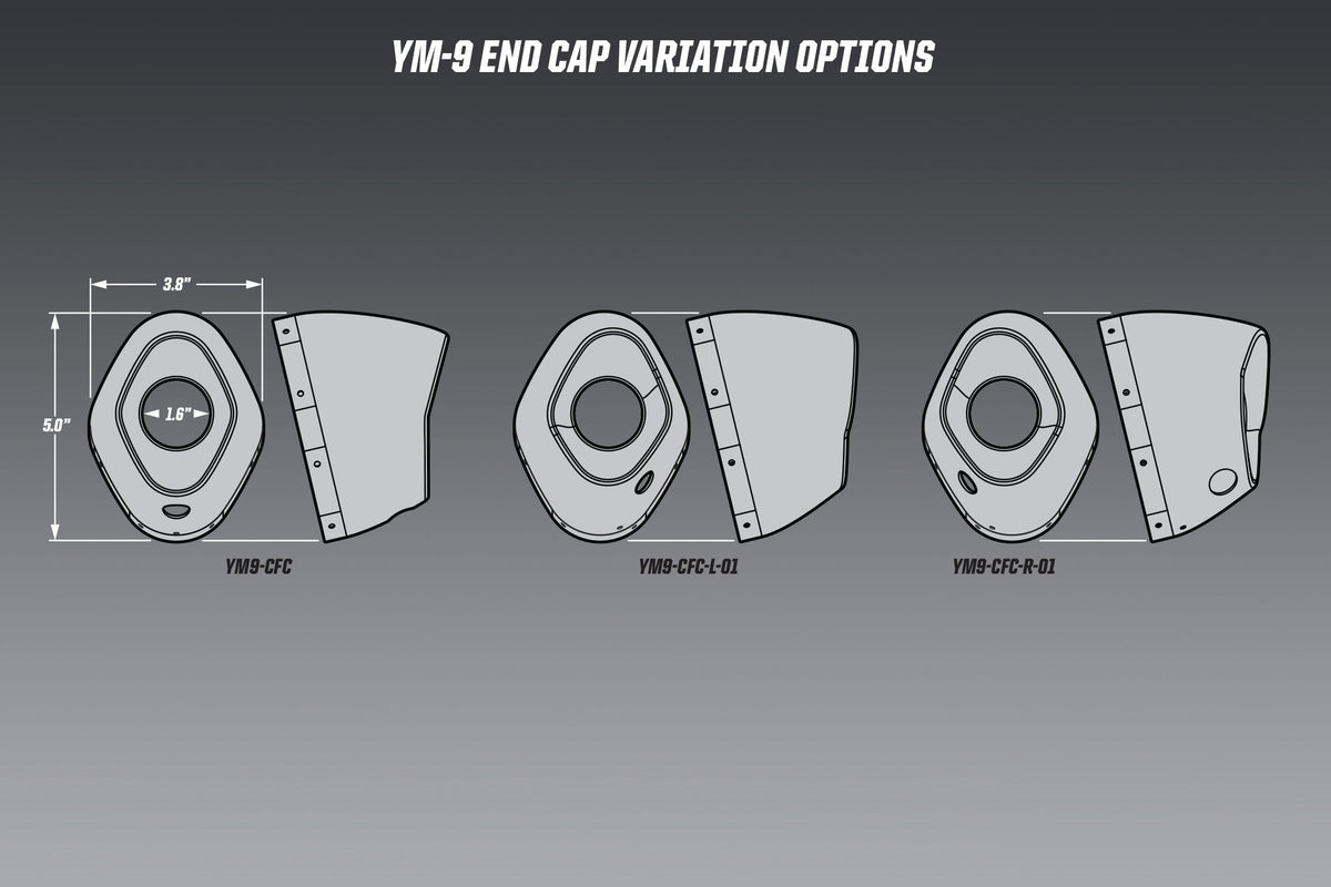 Yoshimura RS-9 / RS-9T REPLACEMENT END CAP KIT RIGHT SIDE – lifestyle photo (YM9-CFC-R-1-K-1)