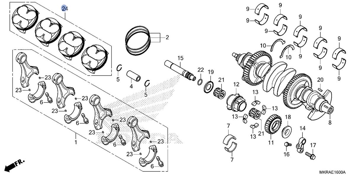 Honda OEM part 06131-MKR-DH0