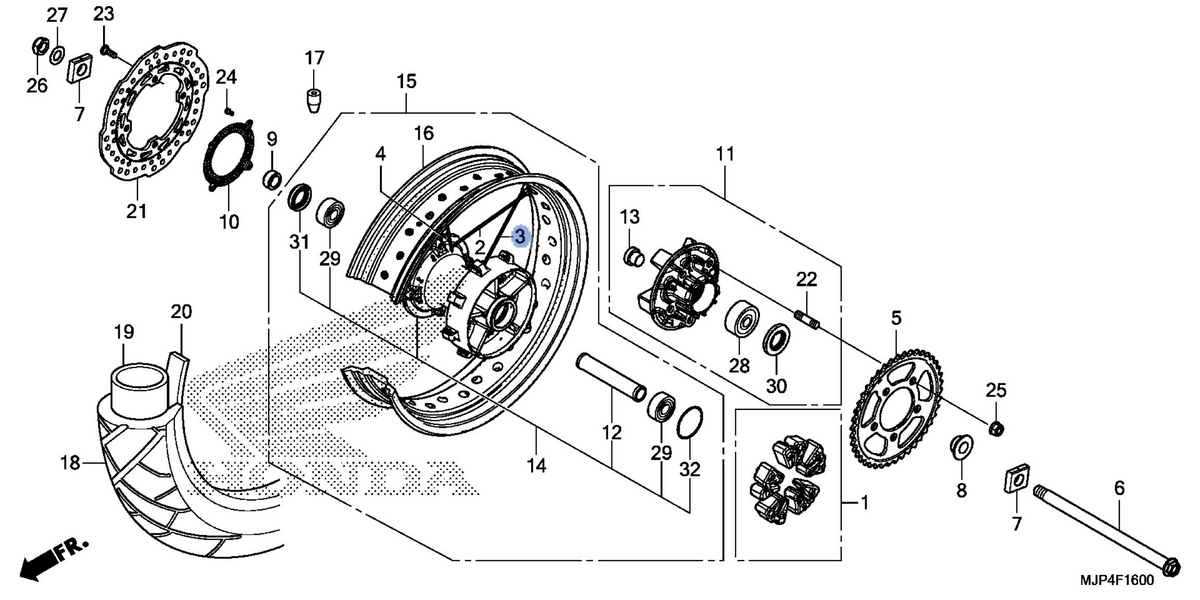 Honda OEM part 06421-MJP-G51