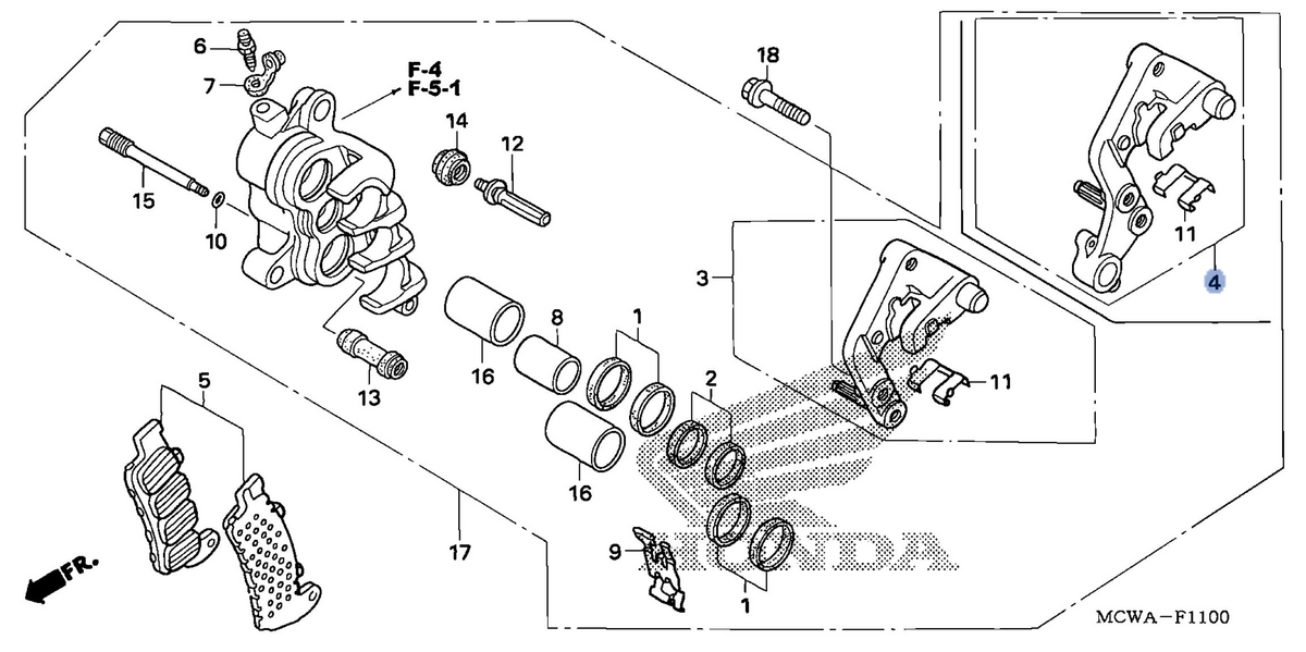 Honda OEM part 06453-MCW-H11