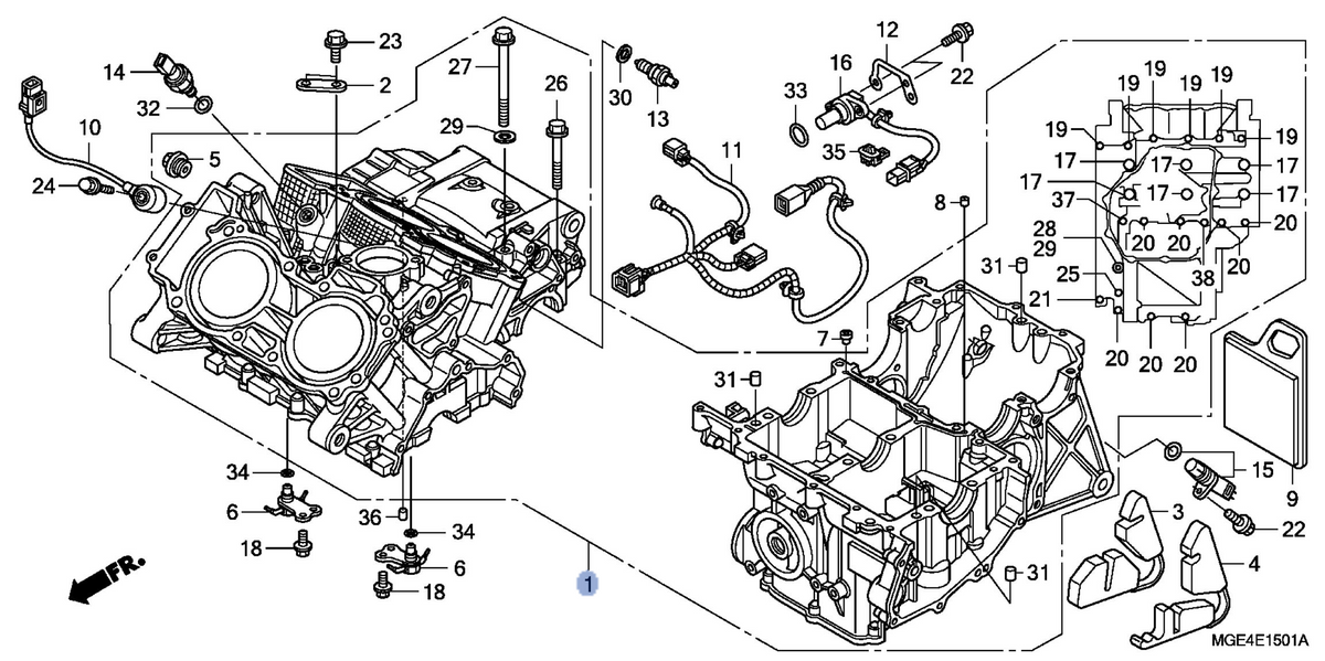Honda OEM part 11000-MGE-D00