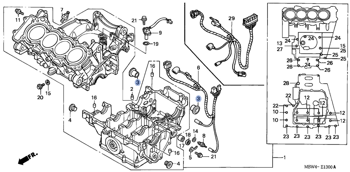 Honda OEM part 11105-MBW-300
