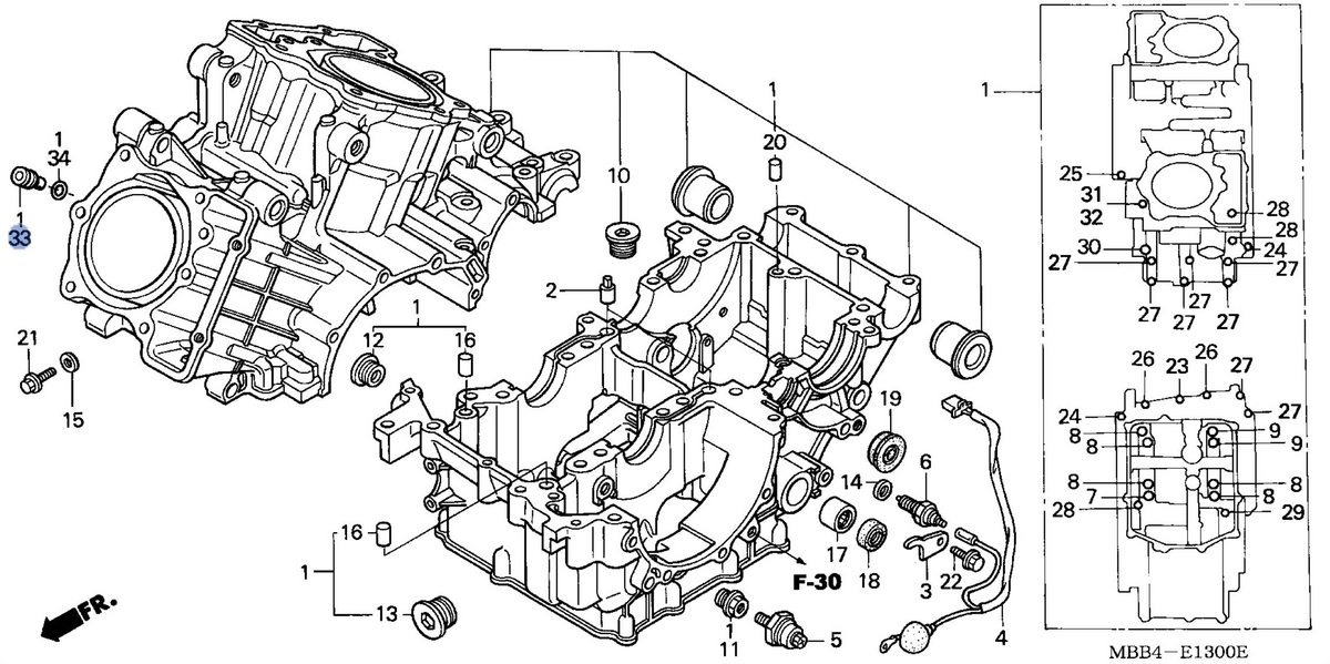 Honda OEM part 11106-MBT-F40