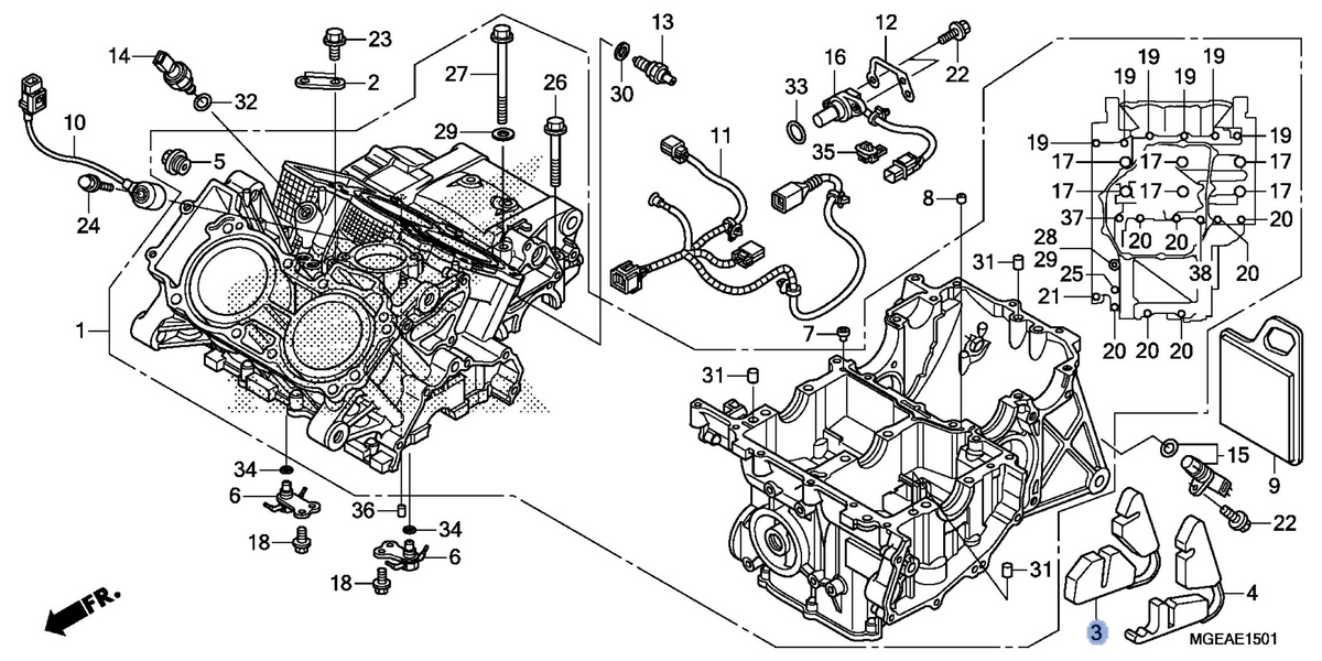 Honda OEM part 11205-MGE-D00