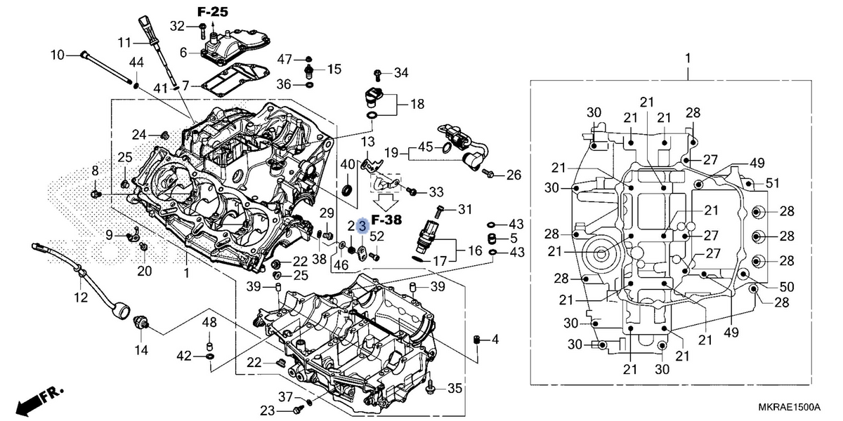 Honda OEM part 11205-MKR-D10