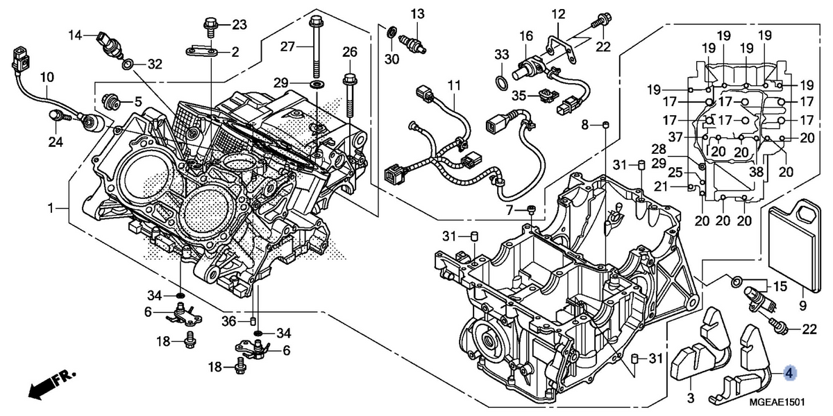 Honda OEM part 11206-MGE-D00