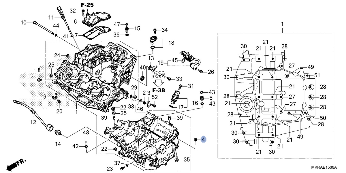 Honda OEM part 11206-MKR-D10