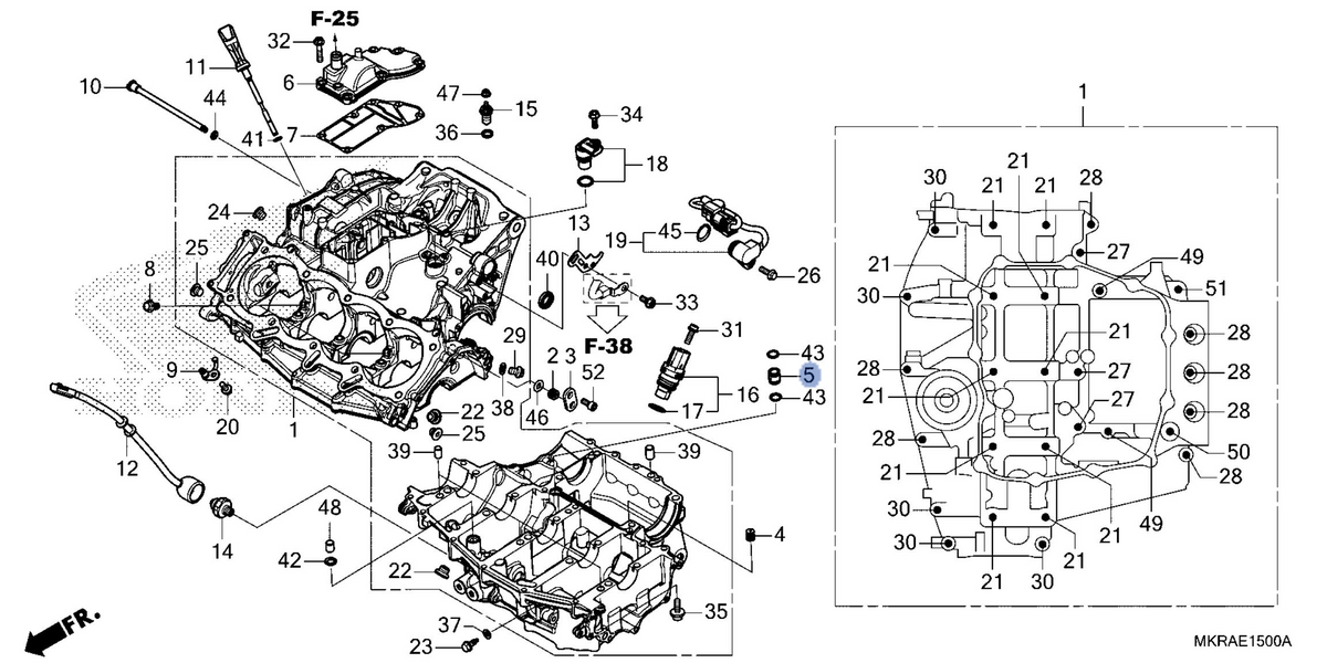 Honda OEM part 11207-MKR-D10