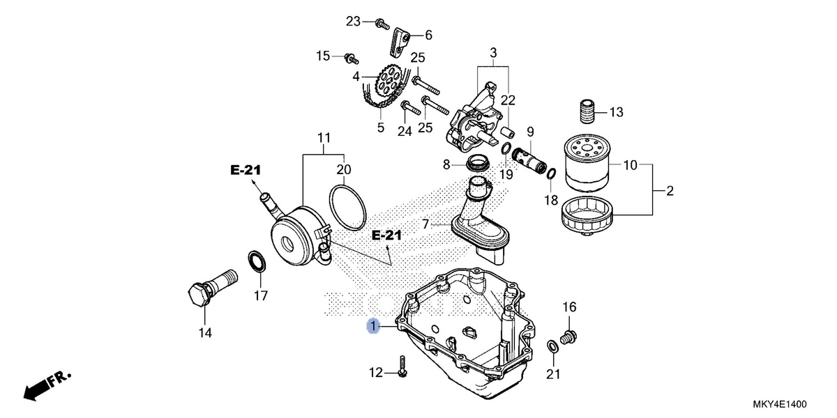 Honda OEM part 11210-MJE-DB0