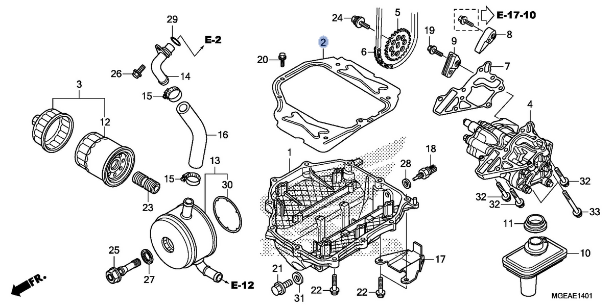 Honda OEM part 11211-MGE-D00
