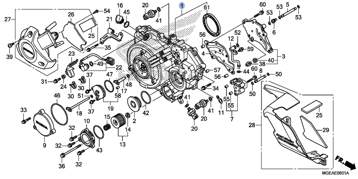 Honda OEM part 11300-MGE-D00