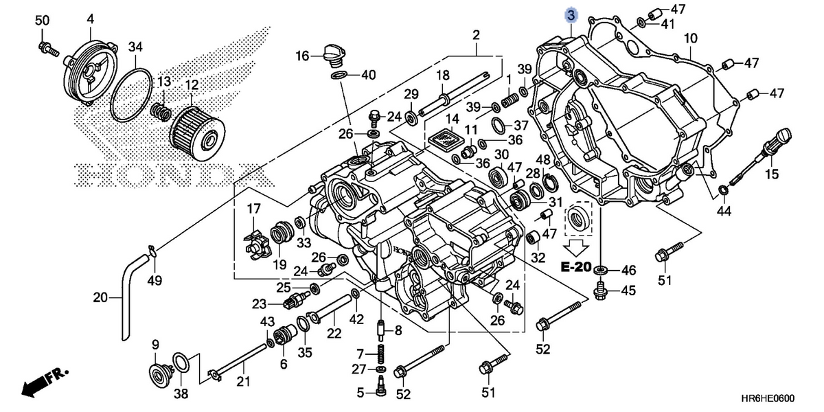 Honda OEM part 11321-HR6-A60
