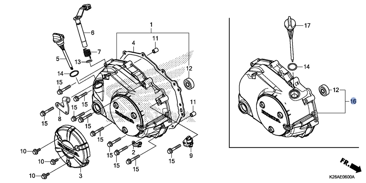 Honda OEM part 11330-K26-C00