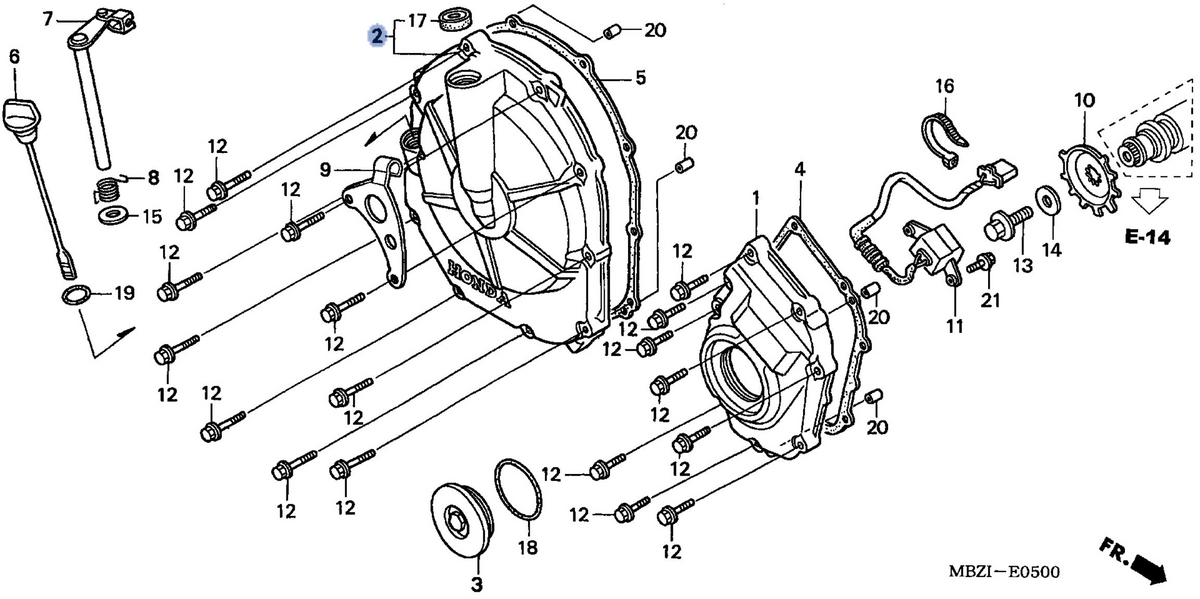 Honda OEM part 11330-MBZ-D00