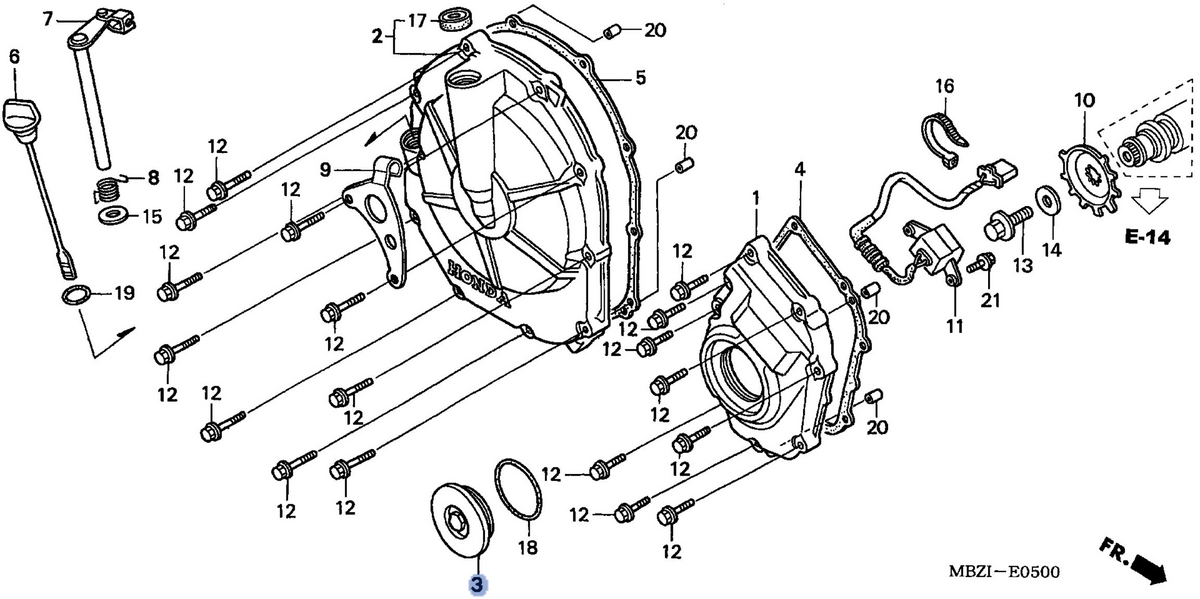 Honda OEM part 11332-MBZ-C50