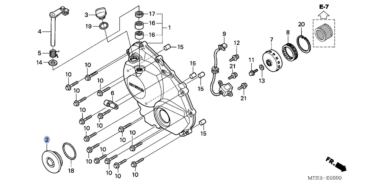 Honda OEM part 11332-MBZ-D00