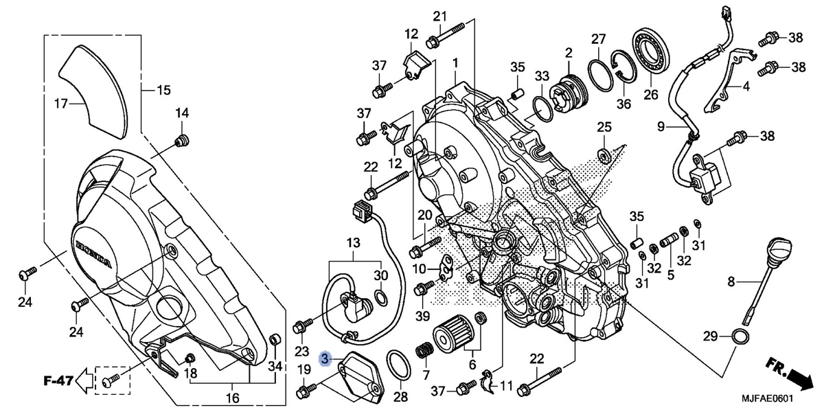 Honda OEM part 11337-MGS-D40