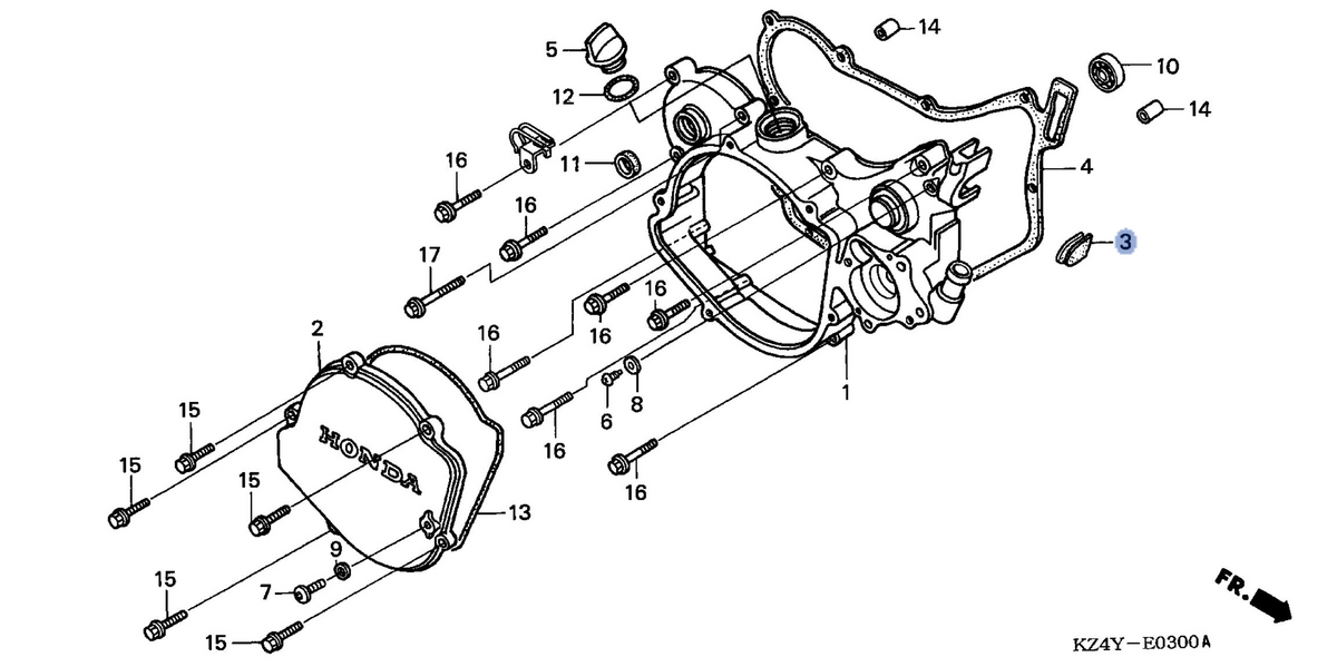 Honda OEM part 11343-KZ4-A90