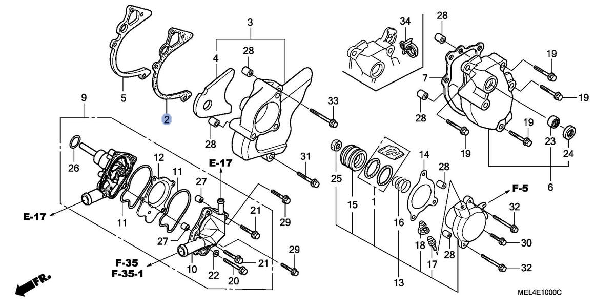 Honda OEM part 11343-MEL-000