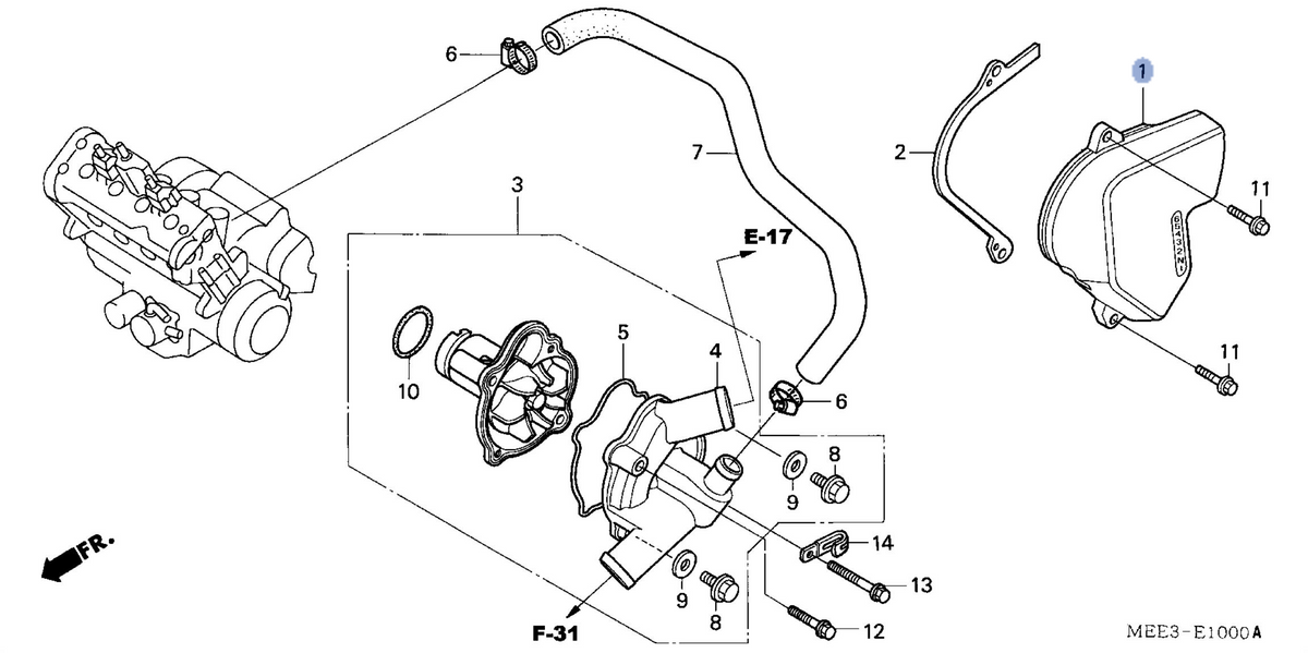 Honda OEM part 11350-MEE-A00