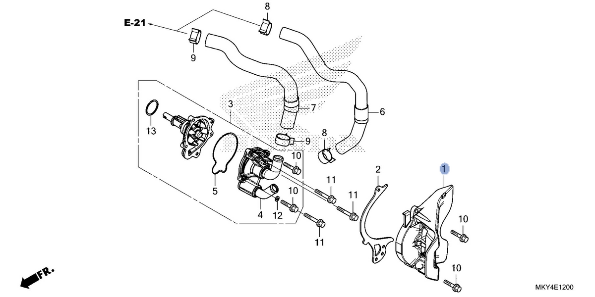 Honda OEM part 11350-MJE-D00