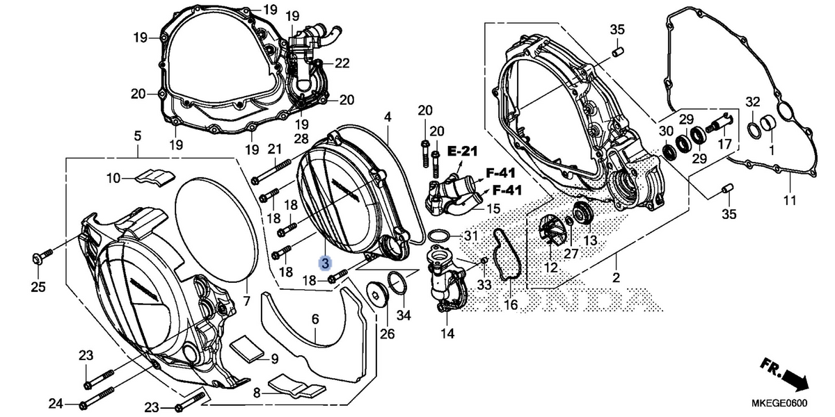Honda OEM part 11351-MKE-A50