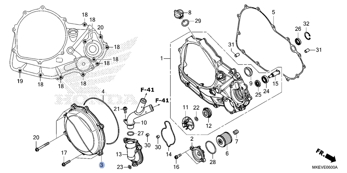 Honda OEM part 11351-MKE-B50