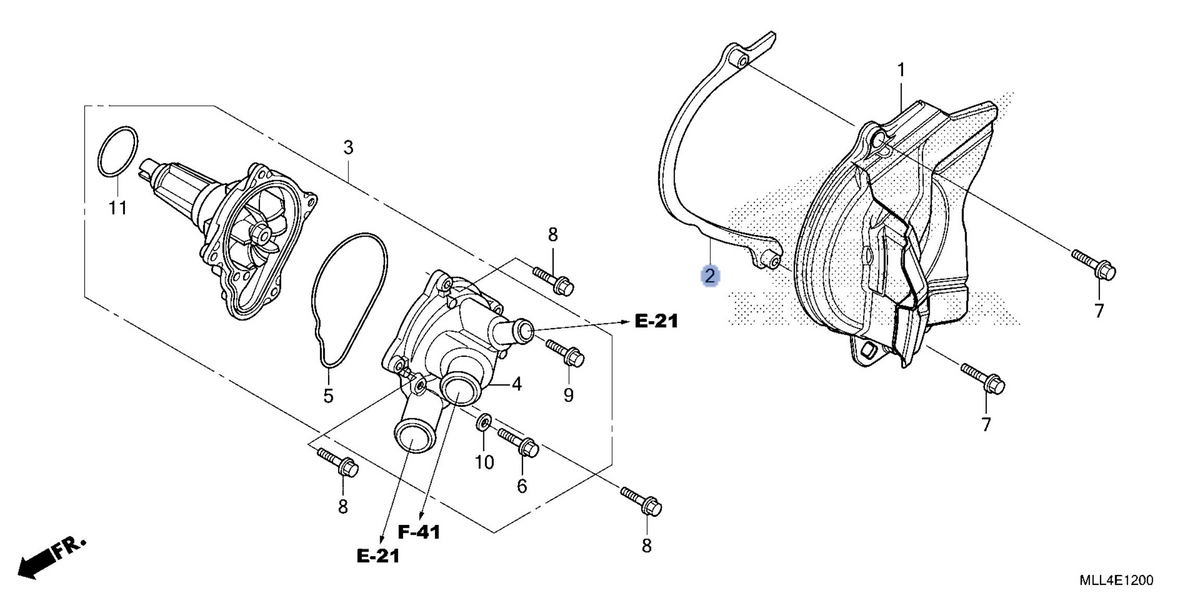 Honda OEM part 11355-MLL-D00
