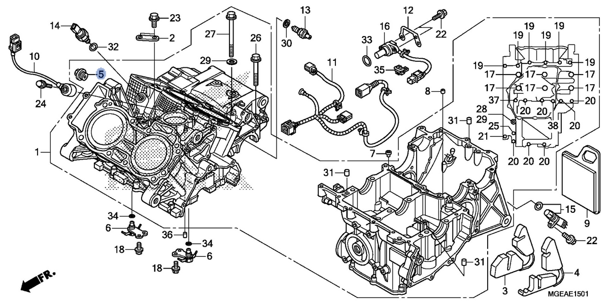 Honda OEM part 11365-MGE-D00