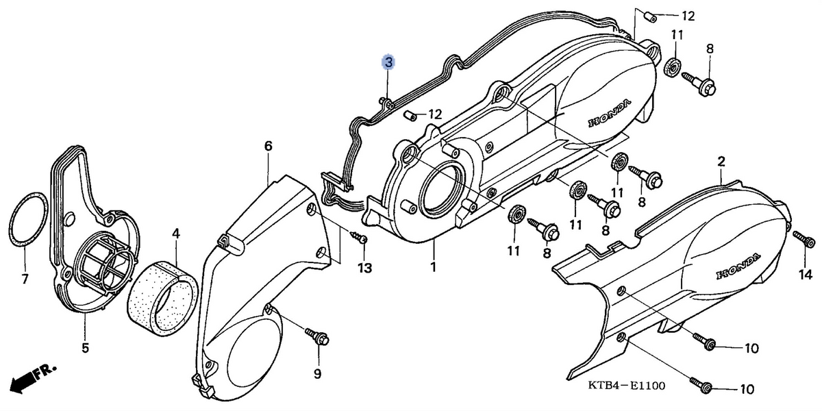 Honda OEM part 11395-KFG-J00