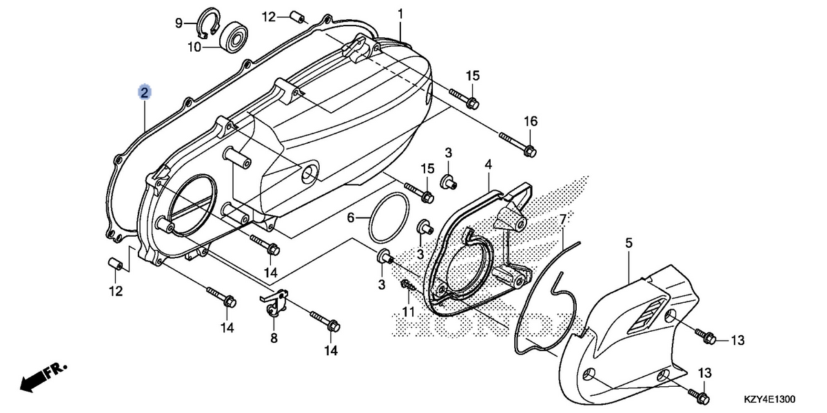 Honda OEM part 11395-KZR-600