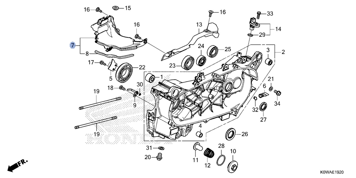 Honda OEM part 11410-K1N-V00