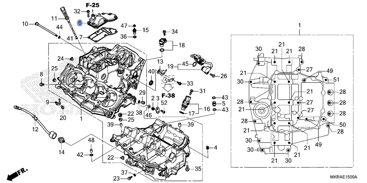 Honda OEM part 11410-MKR-D10