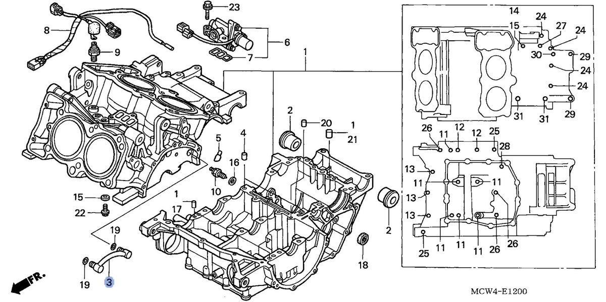 Honda OEM part 11639-MCW-000