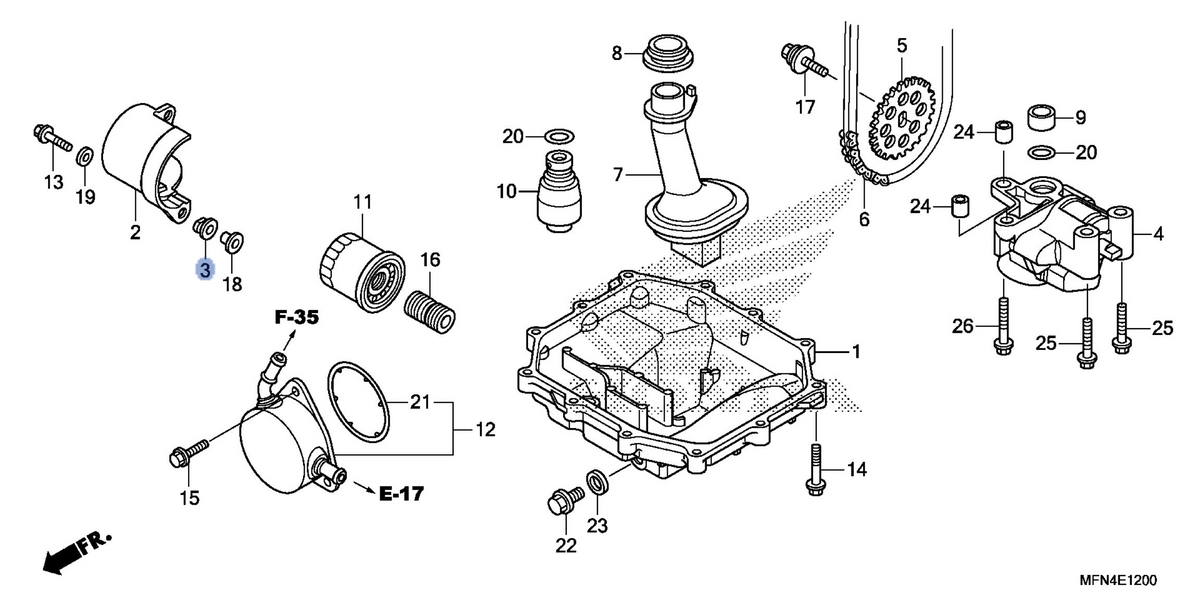 Honda OEM part 11815-MFA-D00