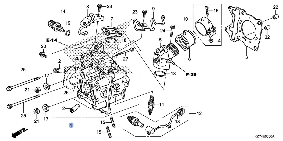 Honda OEM part 12010-KZY-702