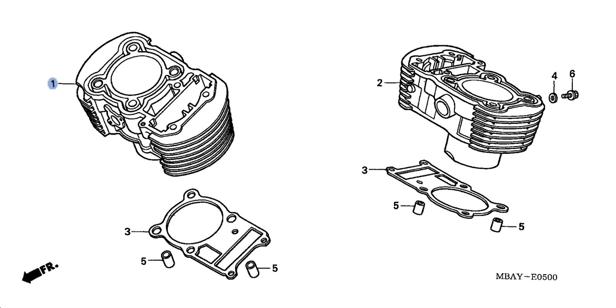Honda OEM part 12110-MBA-600