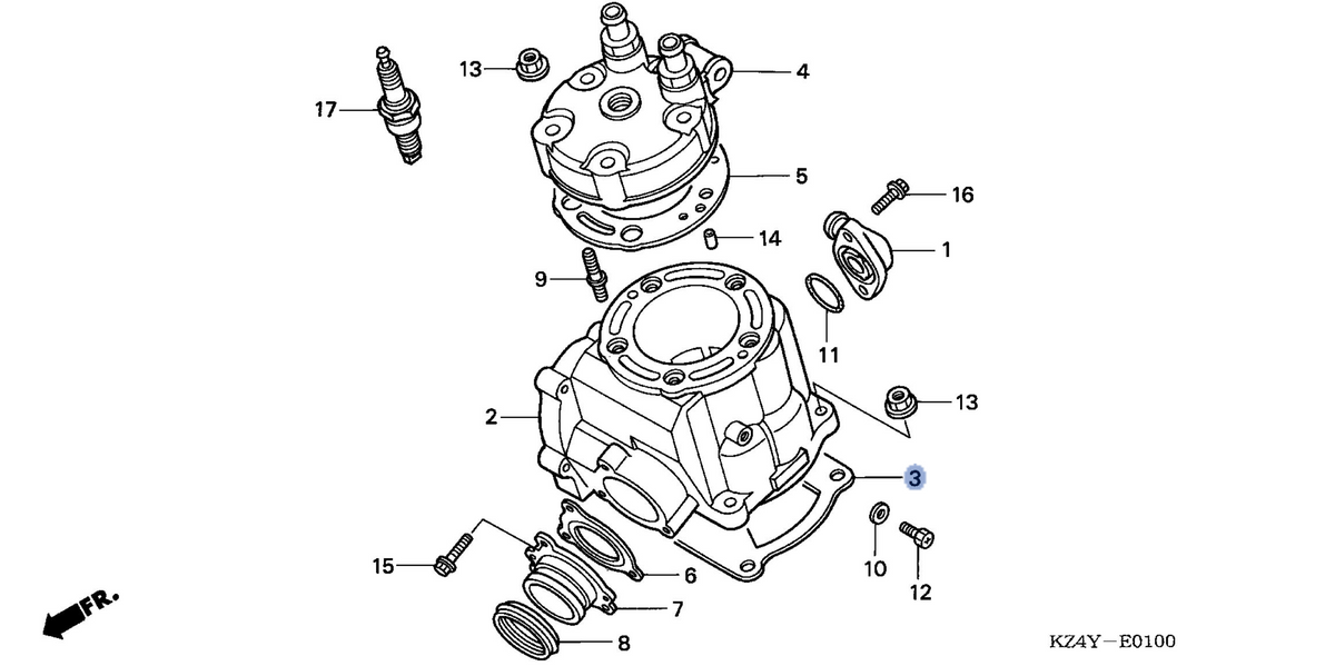Honda OEM part 12191-KZ4-A90