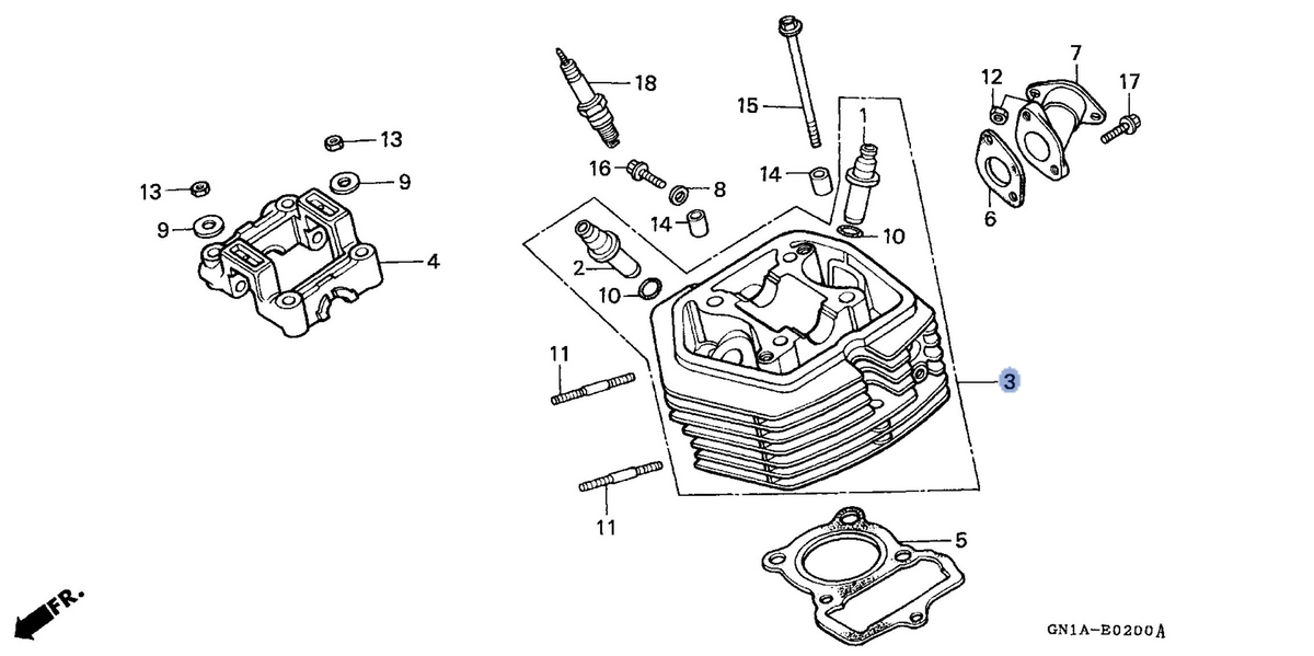 Honda OEM part 12200-GN1-A40