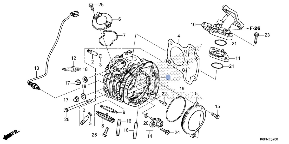 Honda OEM part 12200-K0G-T20