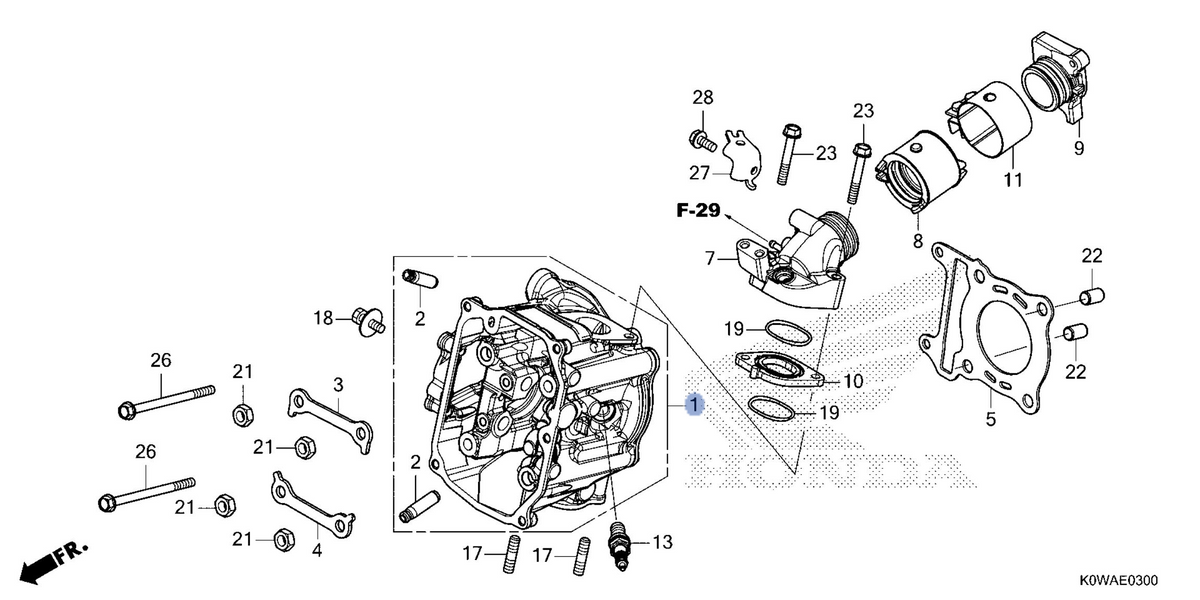 Honda OEM part 12200-K2S-N00
