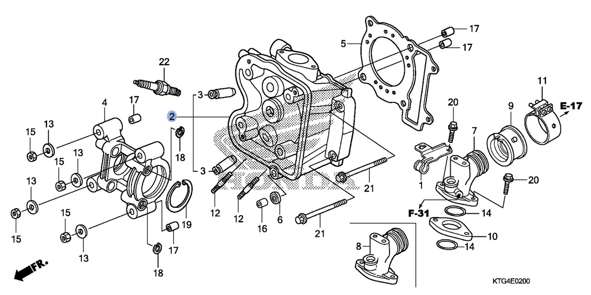 Honda OEM part 12200-KGG-910