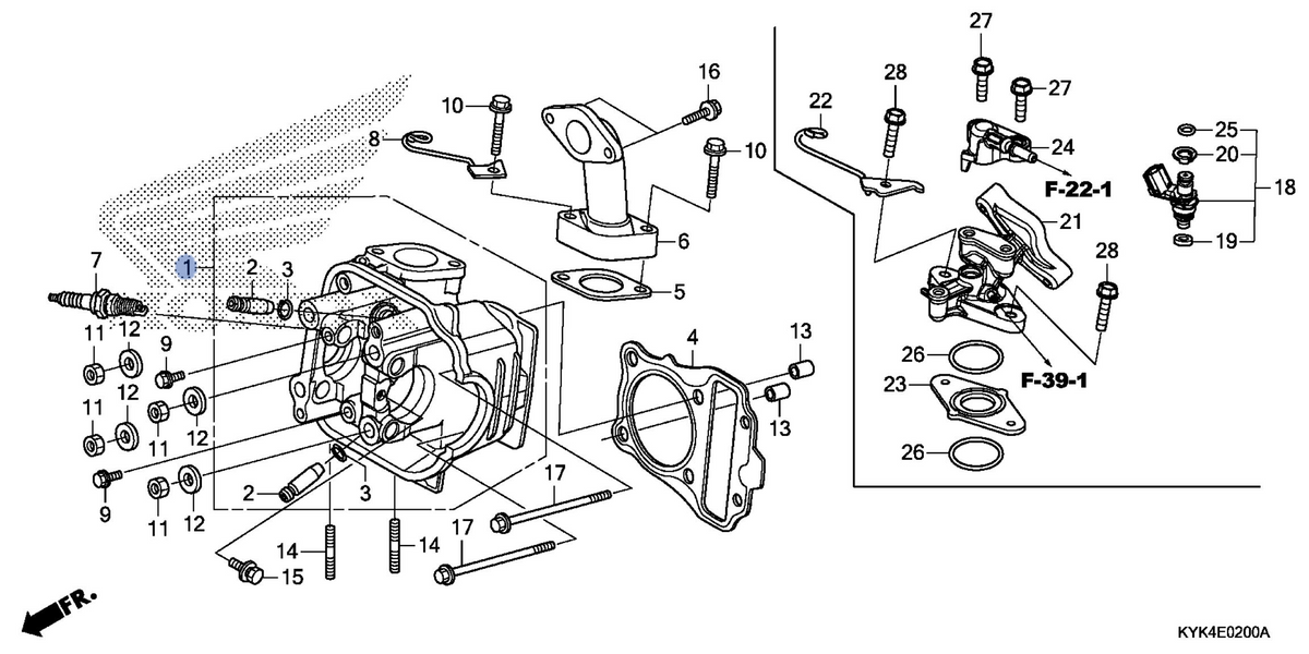 Honda OEM part 12200-KYK-910