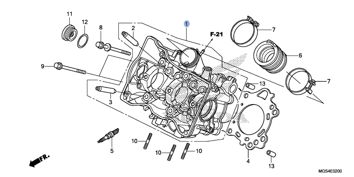 Honda OEM part 12200-MGS-T50