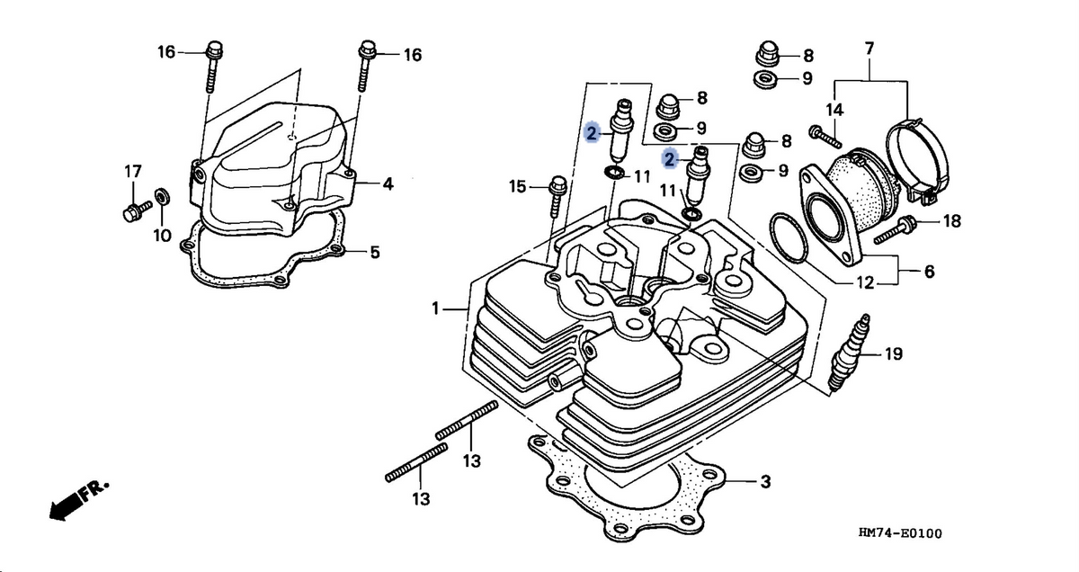 Honda OEM part 12204-HM7-305