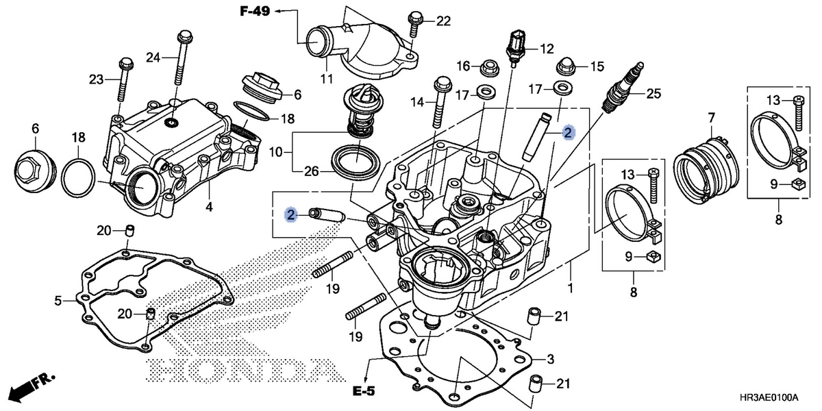 Honda OEM part 12204-HP7-305
