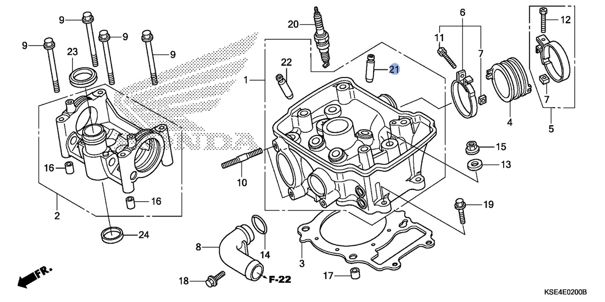 Honda OEM part 12204-KSE-P00
