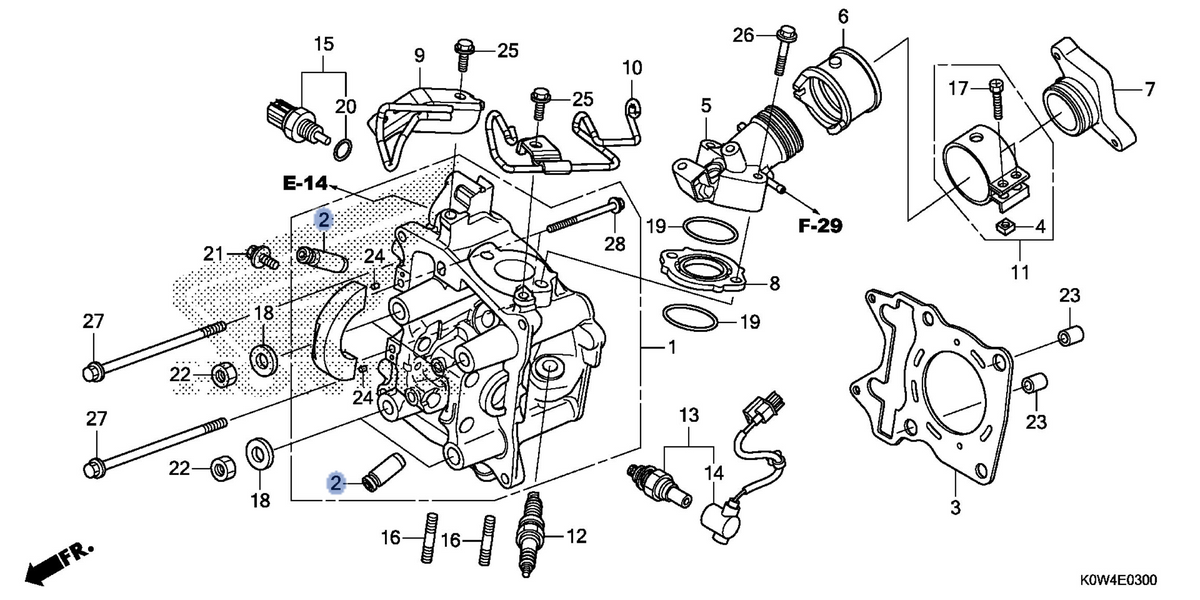 Honda OEM part 12204-KWN-P00
